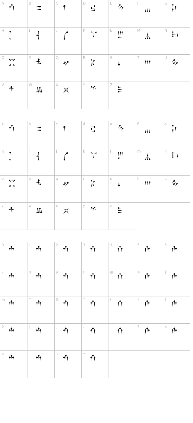 alphabet-of-daggers character map
