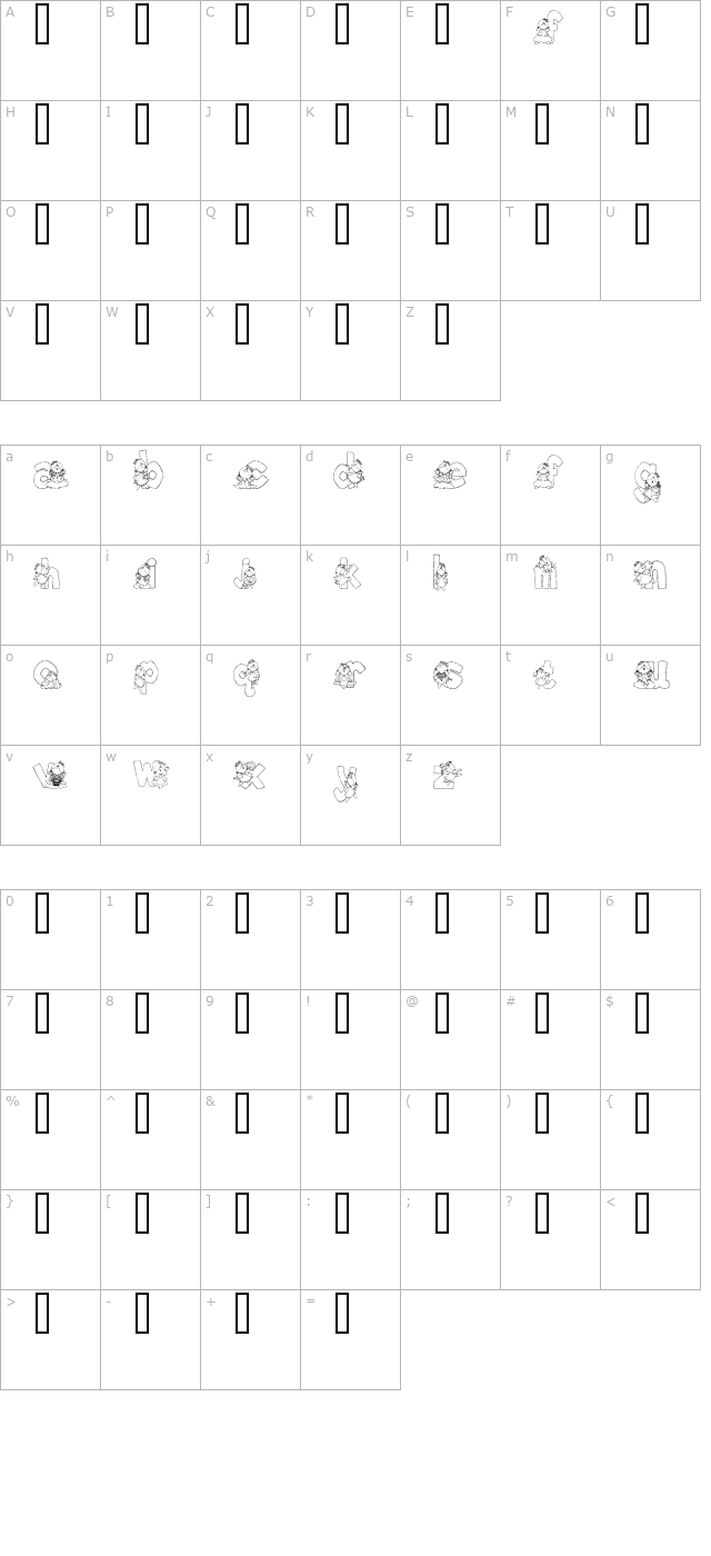 angel-alphabet character map