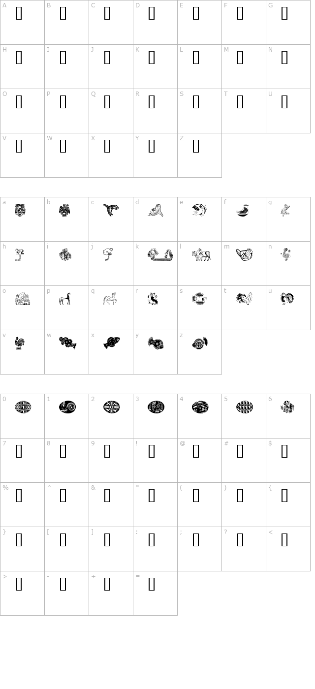 animal-design character map