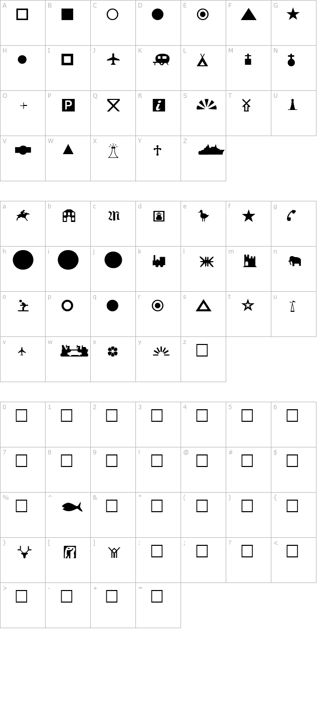atlas97-symbol-1 character map
