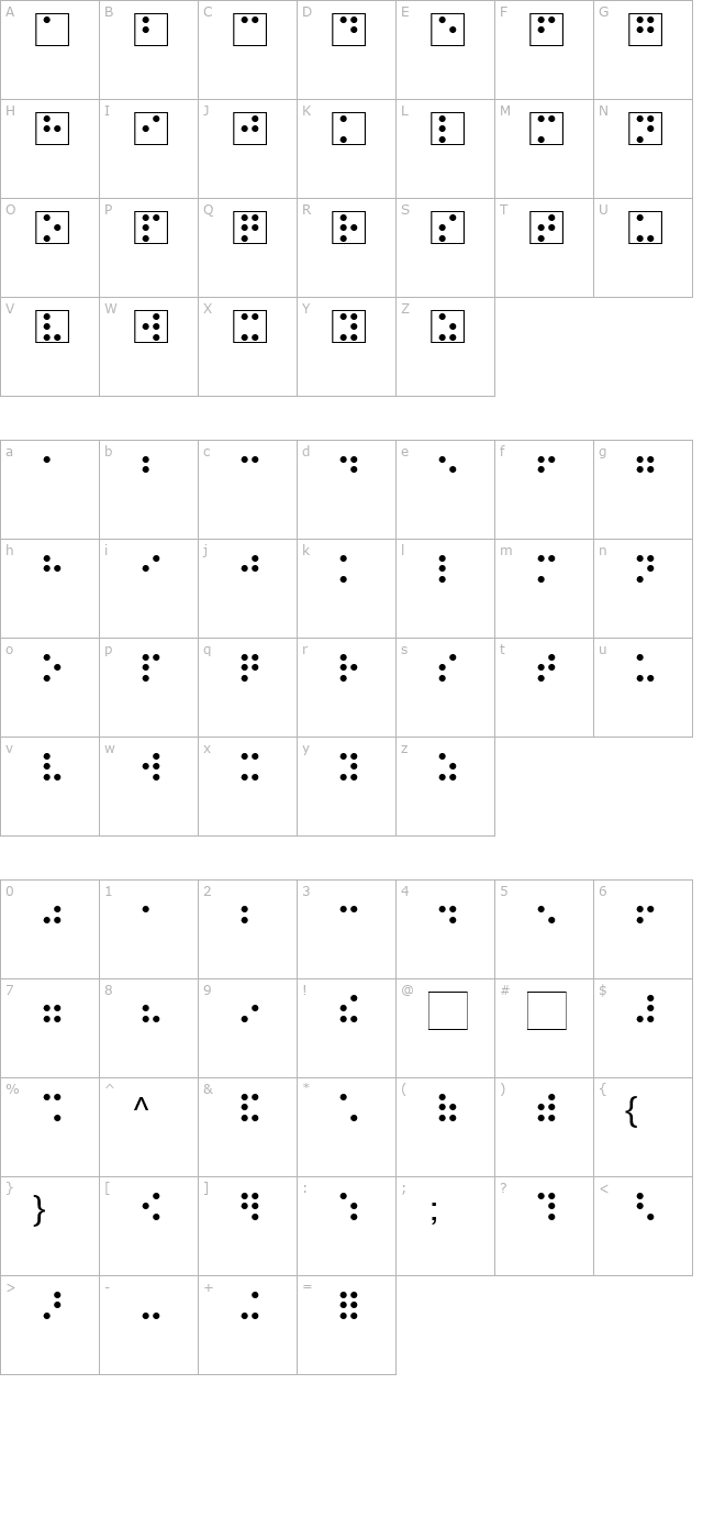 Braille Becker character map