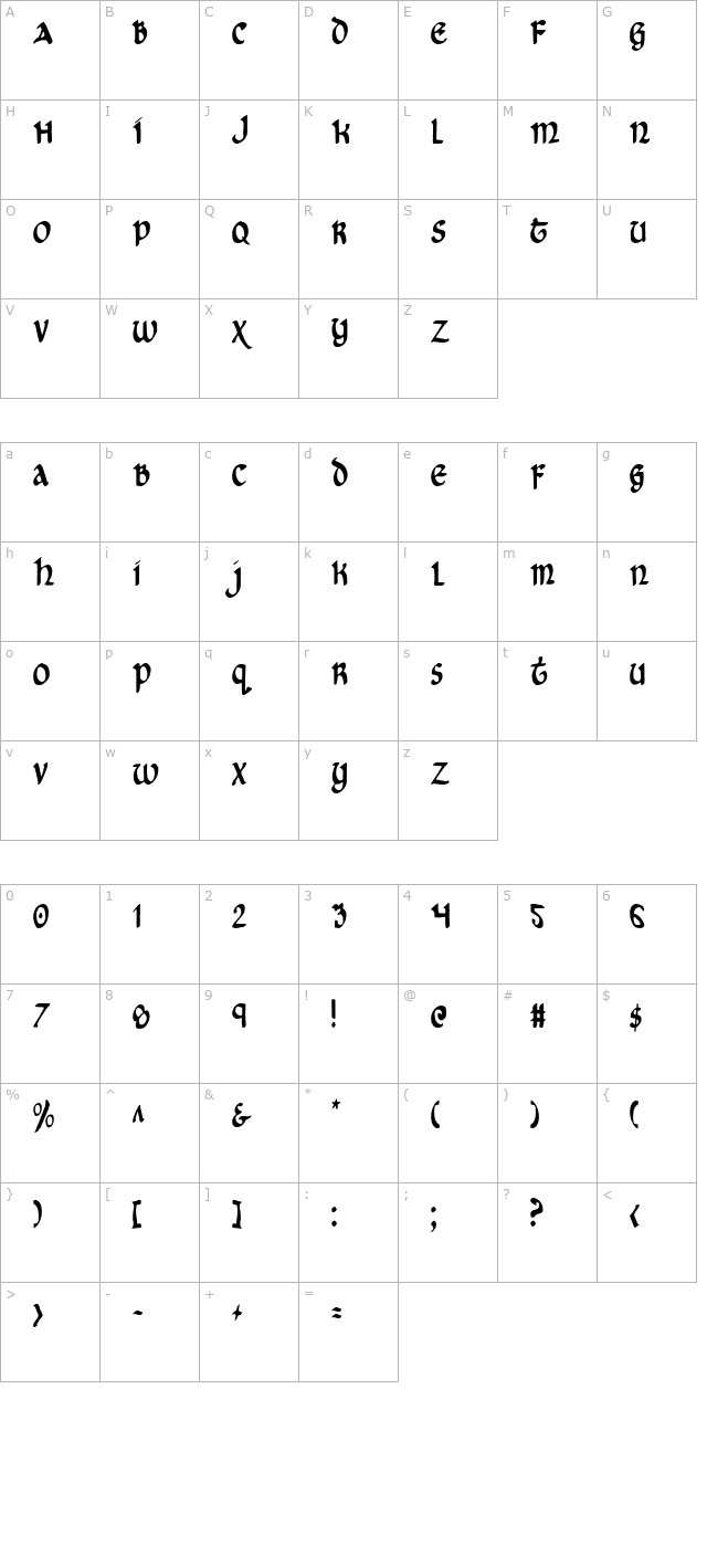 cry-uncial-condensed character map