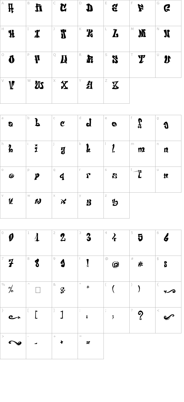 el-font character map