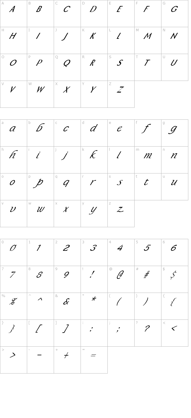 fz-basic-15-italic character map