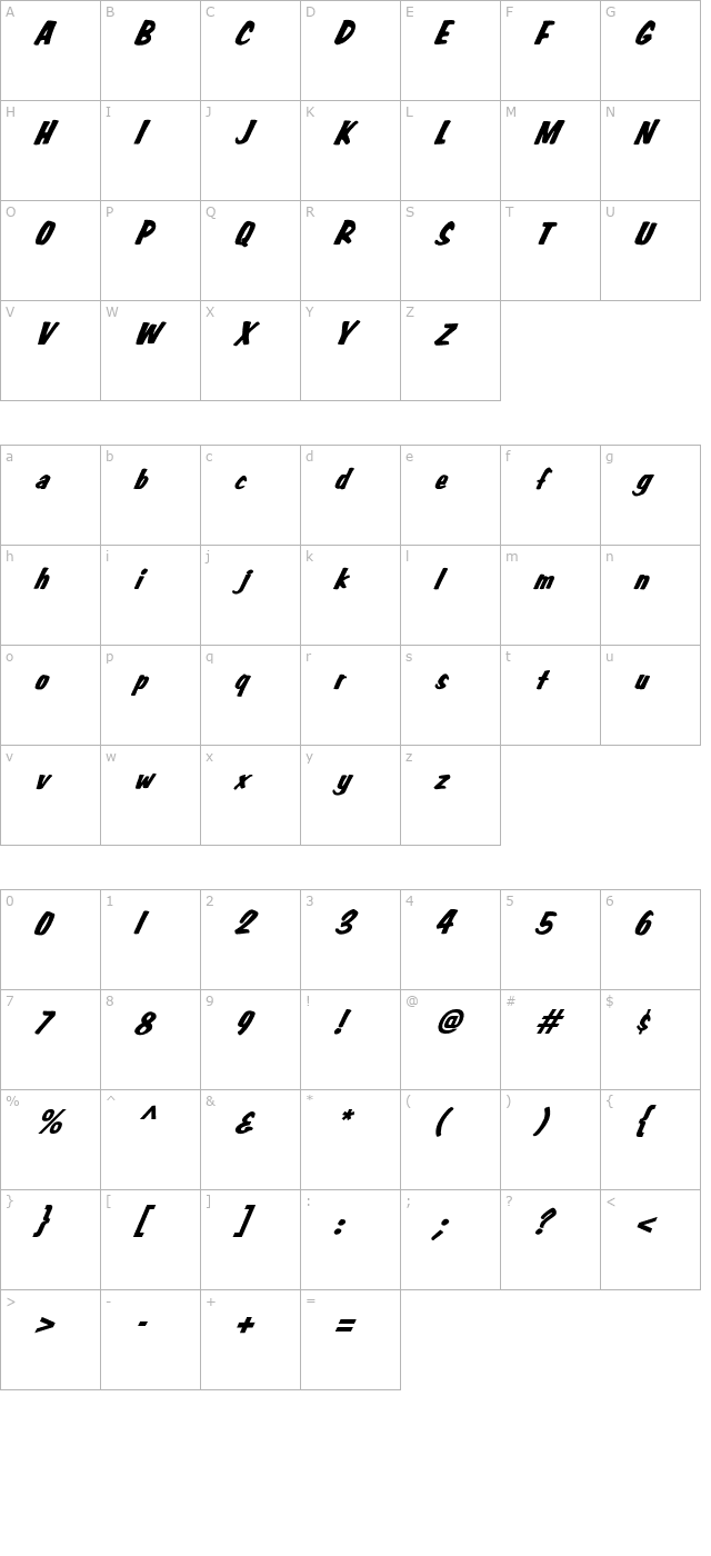 fz-basic-3-italic character map