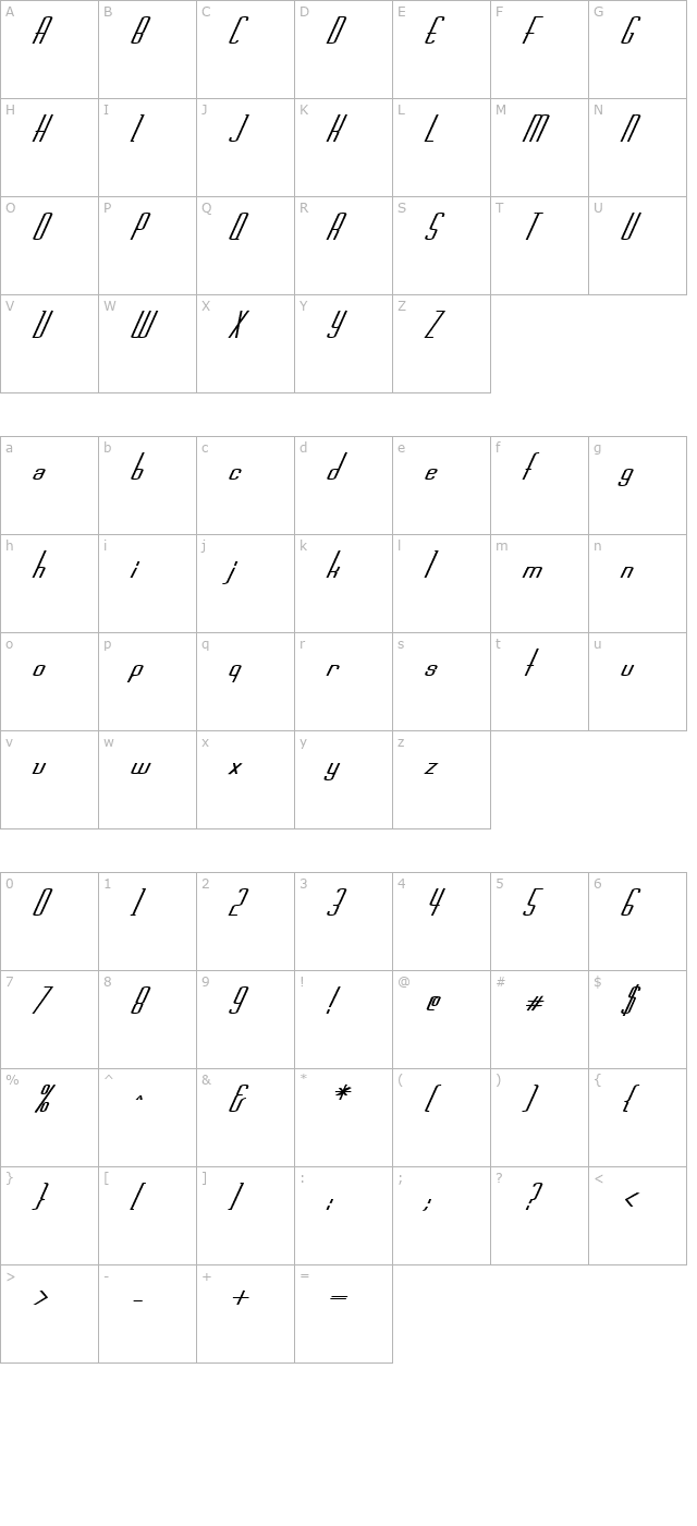 fz-basic-44-italic character map