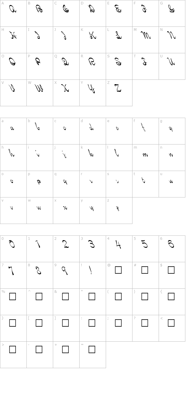 fz-script-21-lefty character map