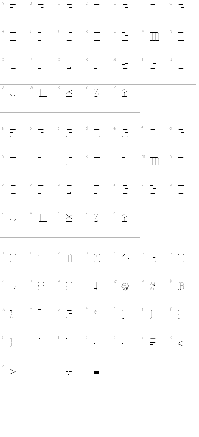 glyphic-series-outline-regular character map