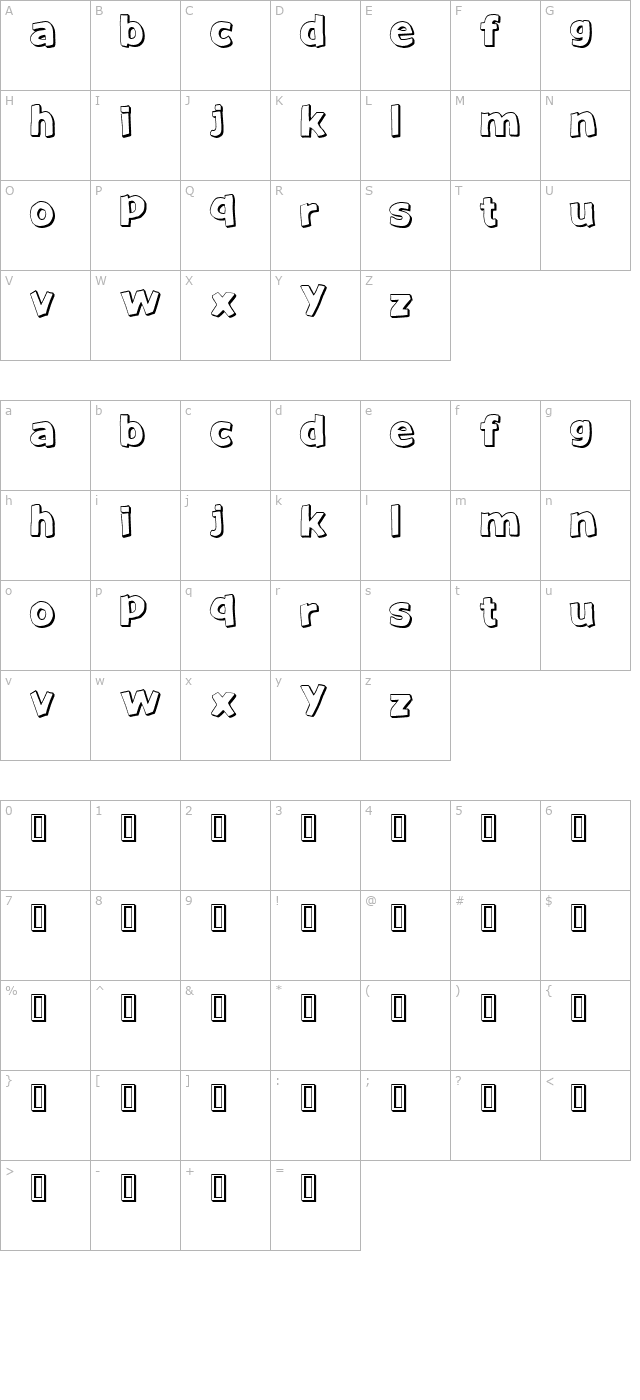 just-another-font character map