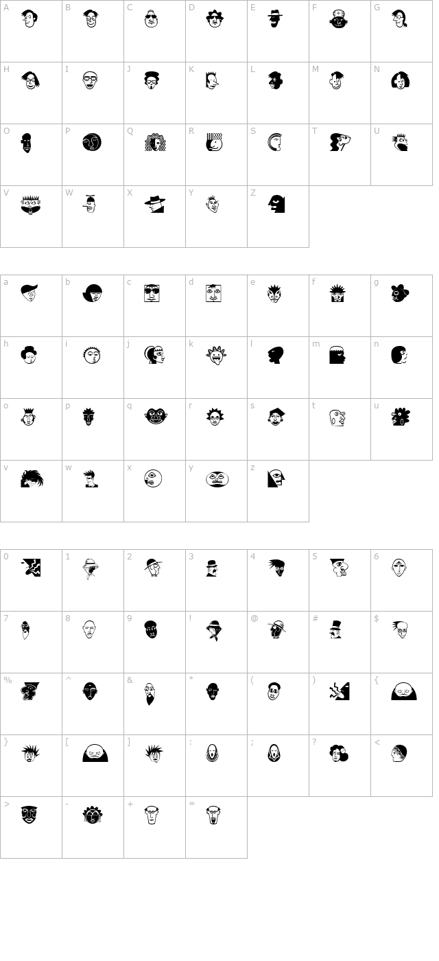 mini-pics-lil-faces character map