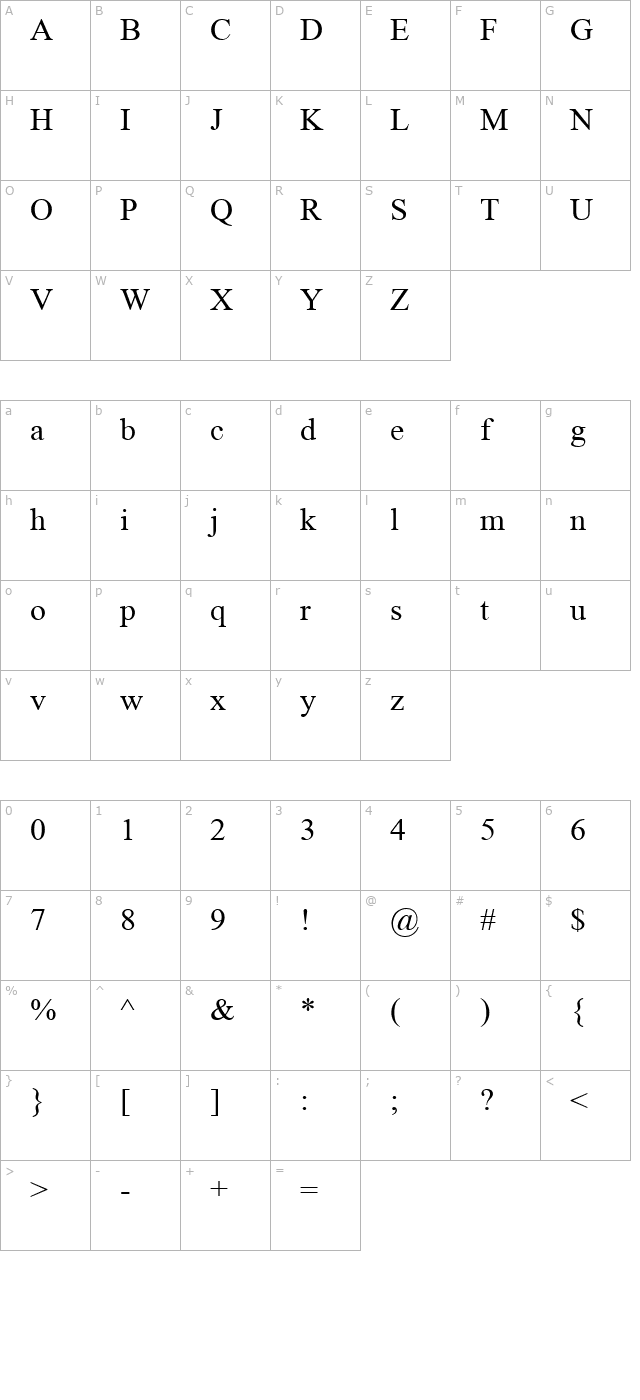 mongolian-baiti character map