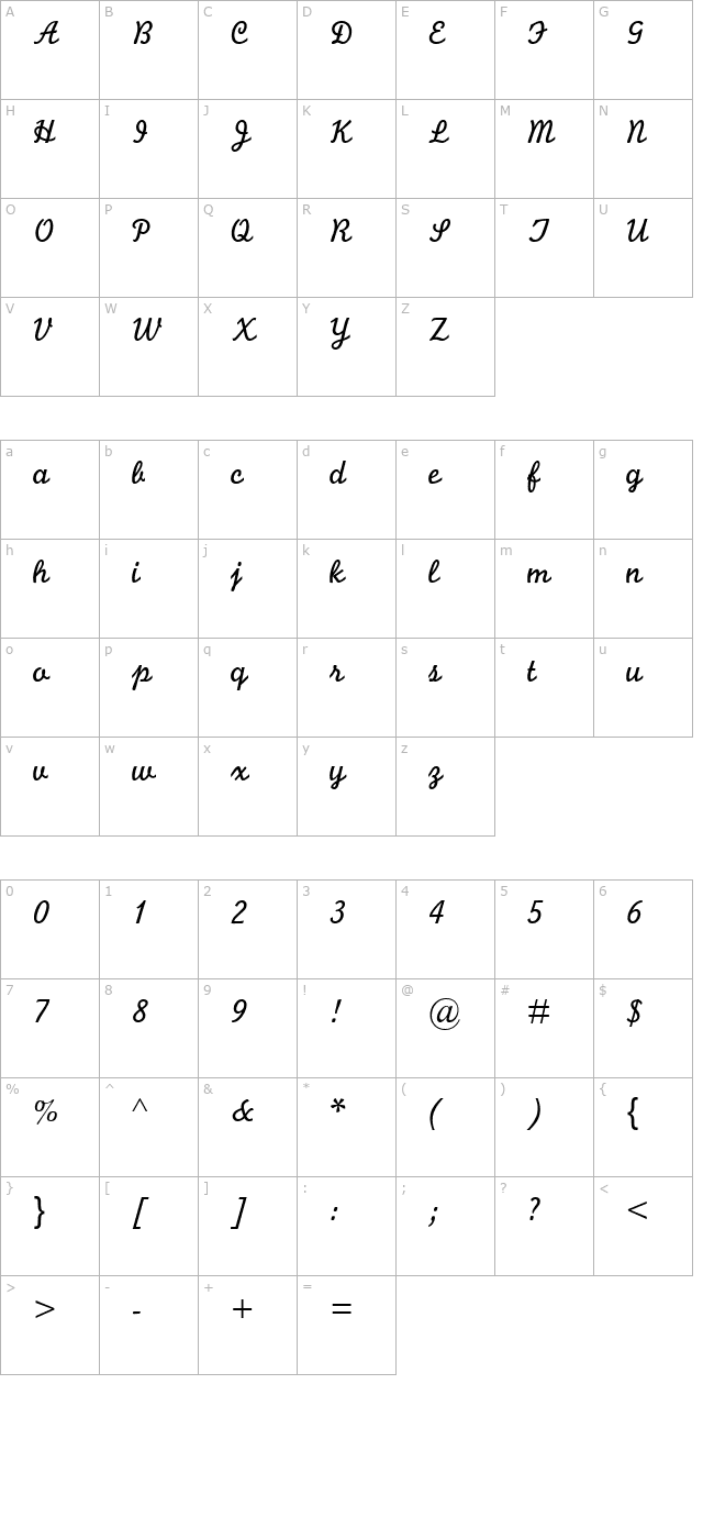Monogram character map