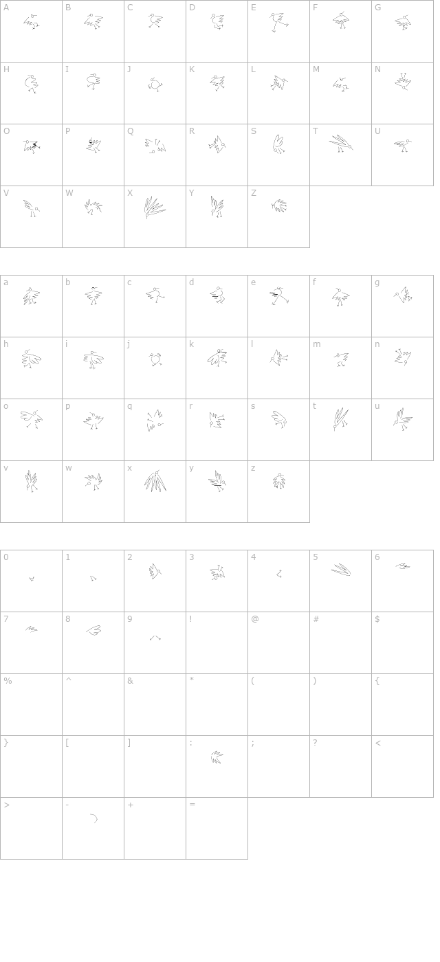mousebirds-light character map