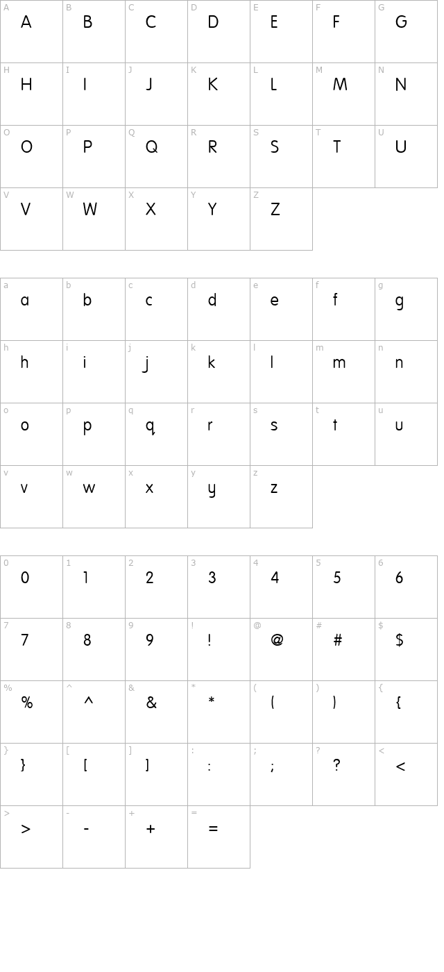 national-first-font character map