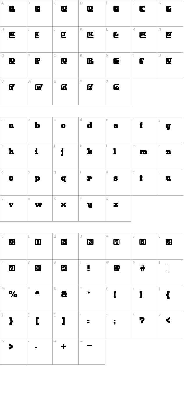 odin-becker-initials character map