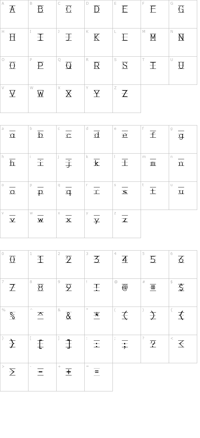 penmanship-print character map