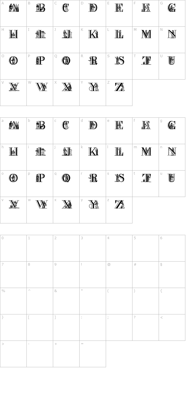 picture-alphabet character map