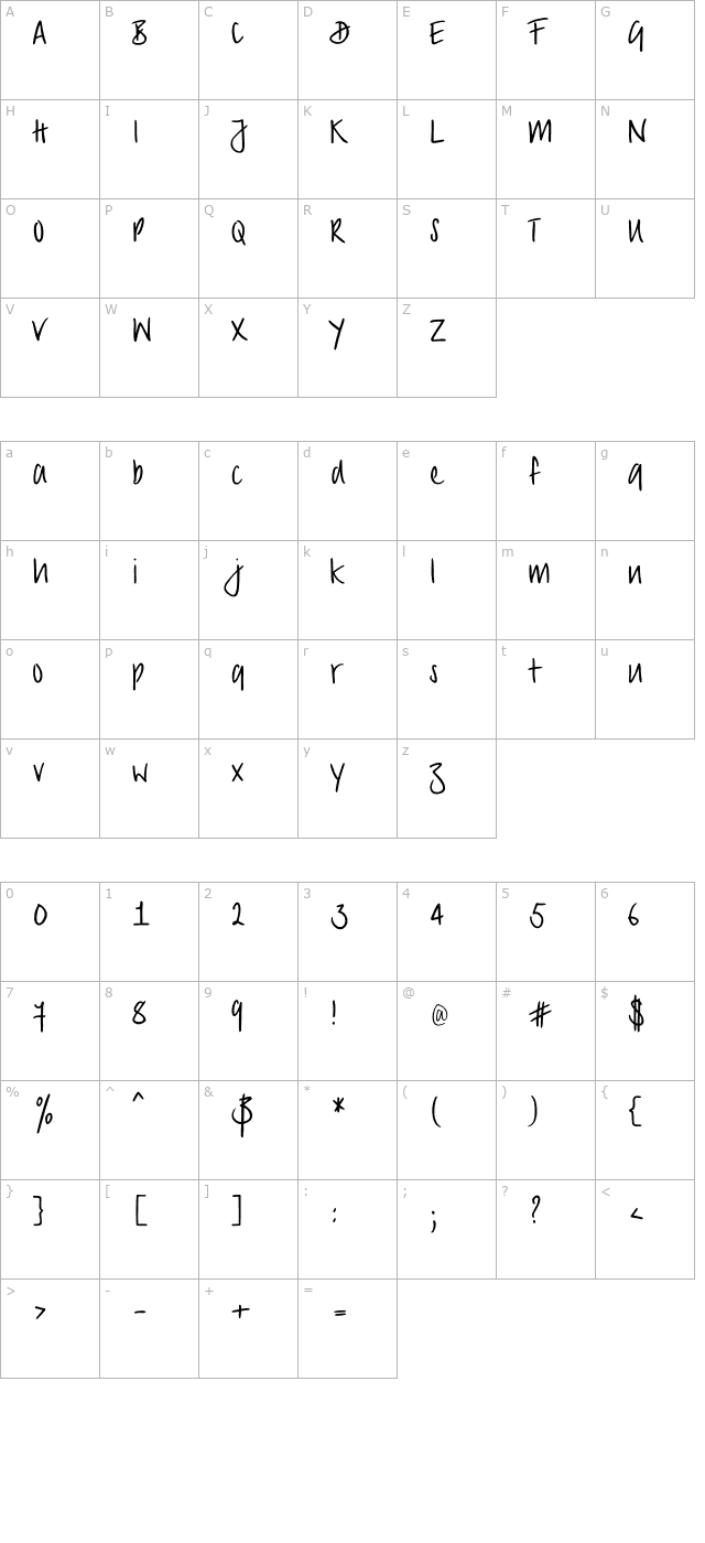 pt-script-unreg-sirocco character map