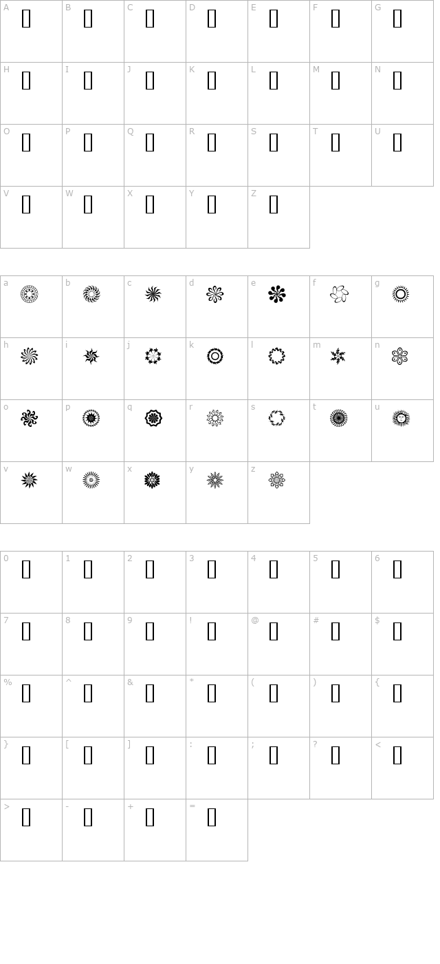 running-n-circles character map
