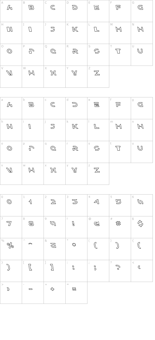 sf-solar-sailer-outline-italic character map