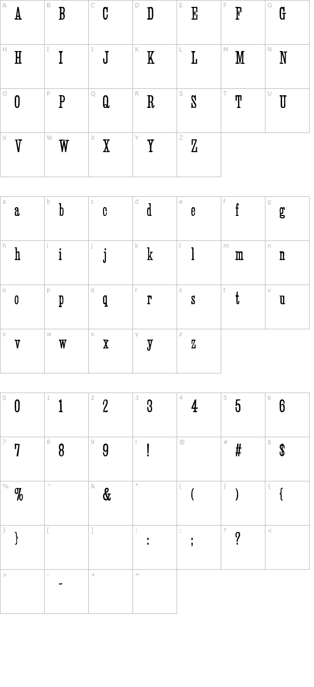 slab-serif-hplhs character map