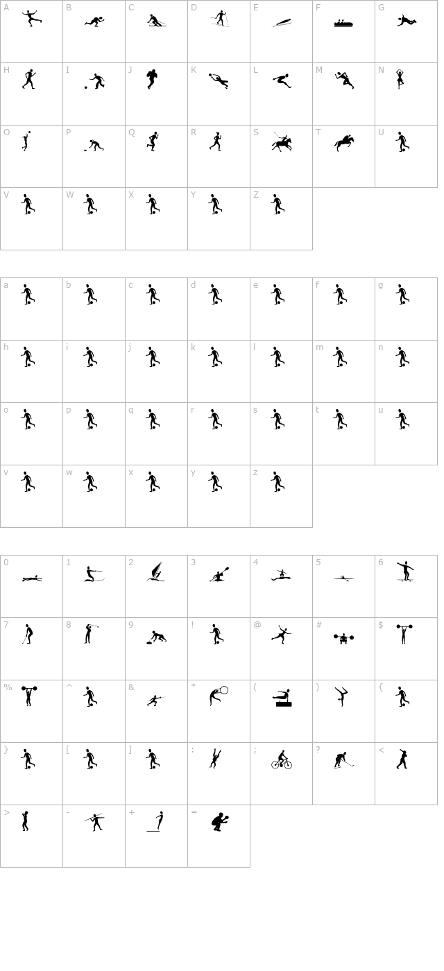 SportsFigures character map