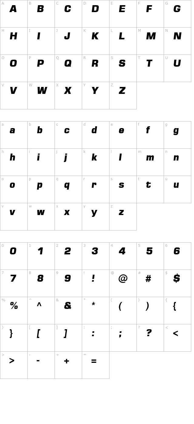 square721-blk-italic character map