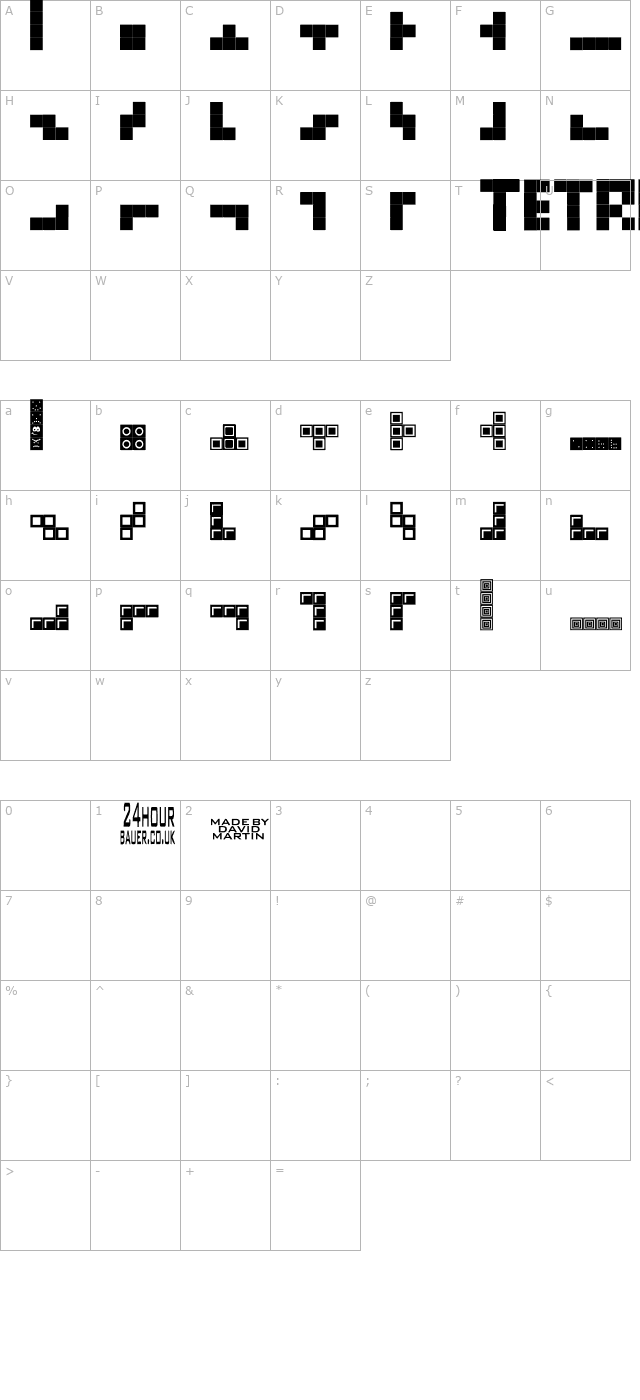 tetris-blocks character map