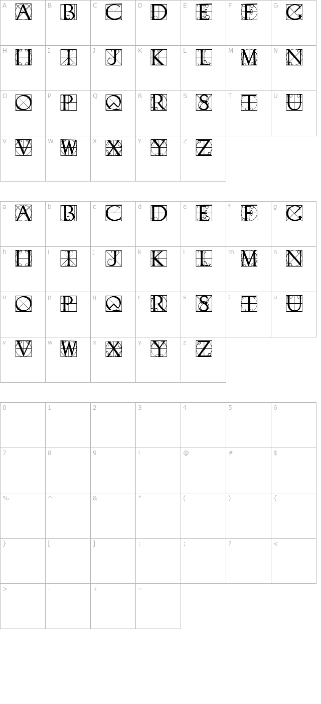 typographer-caps character map