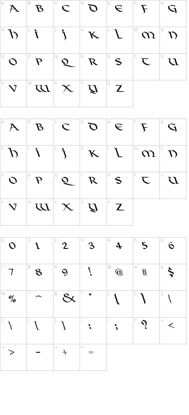 viking-normal-lefti character map