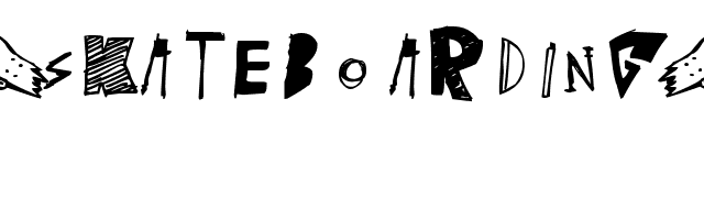 (skateboarding) font preview