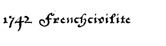 1742 Frenchcivilite font preview