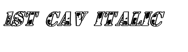 1st Cav Italic font preview