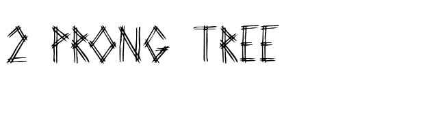 2 Prong Tree font preview