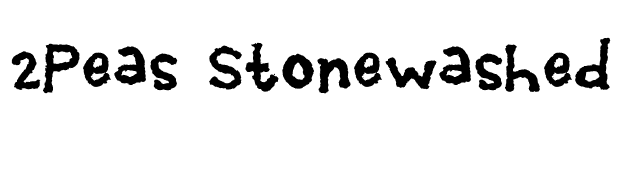 2Peas Stonewashed font preview