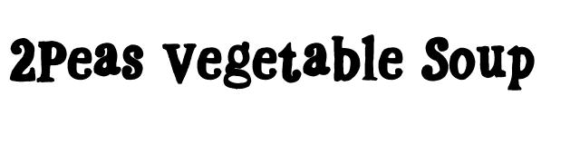 2Peas Vegetable Soup font preview