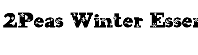 2Peas Winter Essential font preview