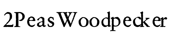 2Peas Woodpecker font preview
