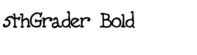 5thGrader Bold font preview