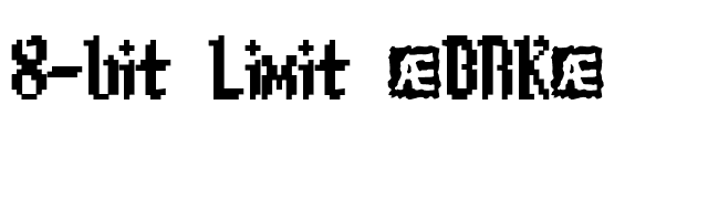 8-bit Limit (BRK) font preview