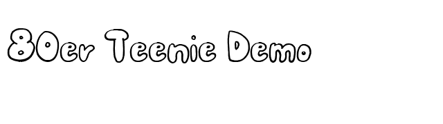 80er Teenie Demo font preview