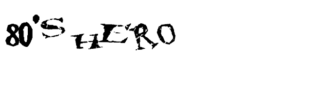 80's hero font preview
