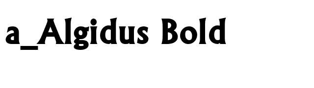 a_Algidus Bold font preview