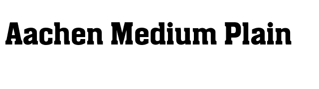 Aachen Medium Plain font preview