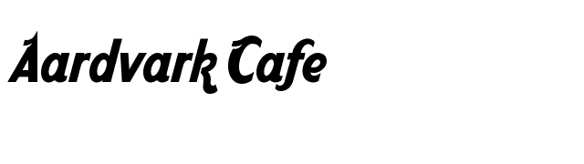 Aardvark Cafe font preview