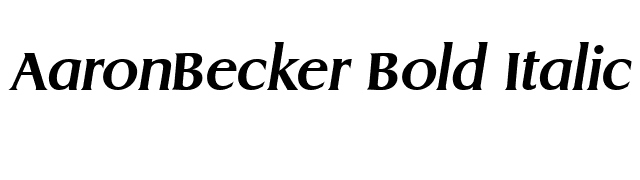 AaronBecker Bold Italic font preview