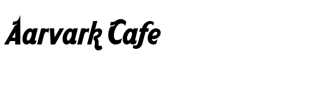 Aarvark Cafe font preview