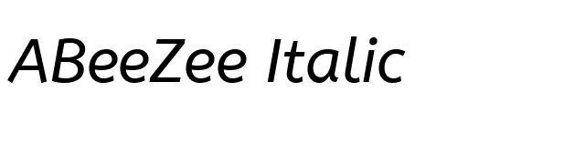 ABeeZee Italic font preview