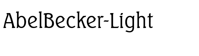 AbelBecker-Light font preview