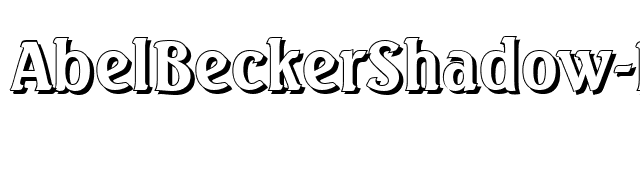 AbelBeckerShadow-Bold font preview